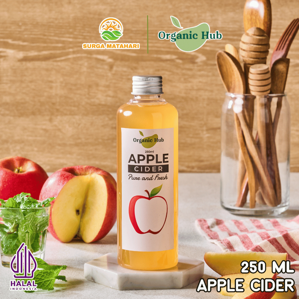 

Organic Hub Cuka Apel Original Organik Apple Cider Vinegar Cuka Sari Apel 250 ml