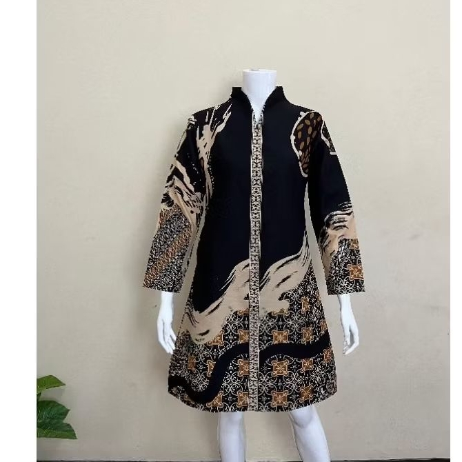 Tunik Batik Premium Lapis Furing Tricod / Baju Batik Atasan Wanita / Baju Batik Kerja / Baju Batik W