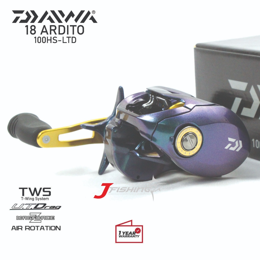 Reel BC DAIWA ARDITO 18 LTD | 100HS 100HSL | Bait-Casting | Toman Gabus | Handle Kanan & Kiri | Meta