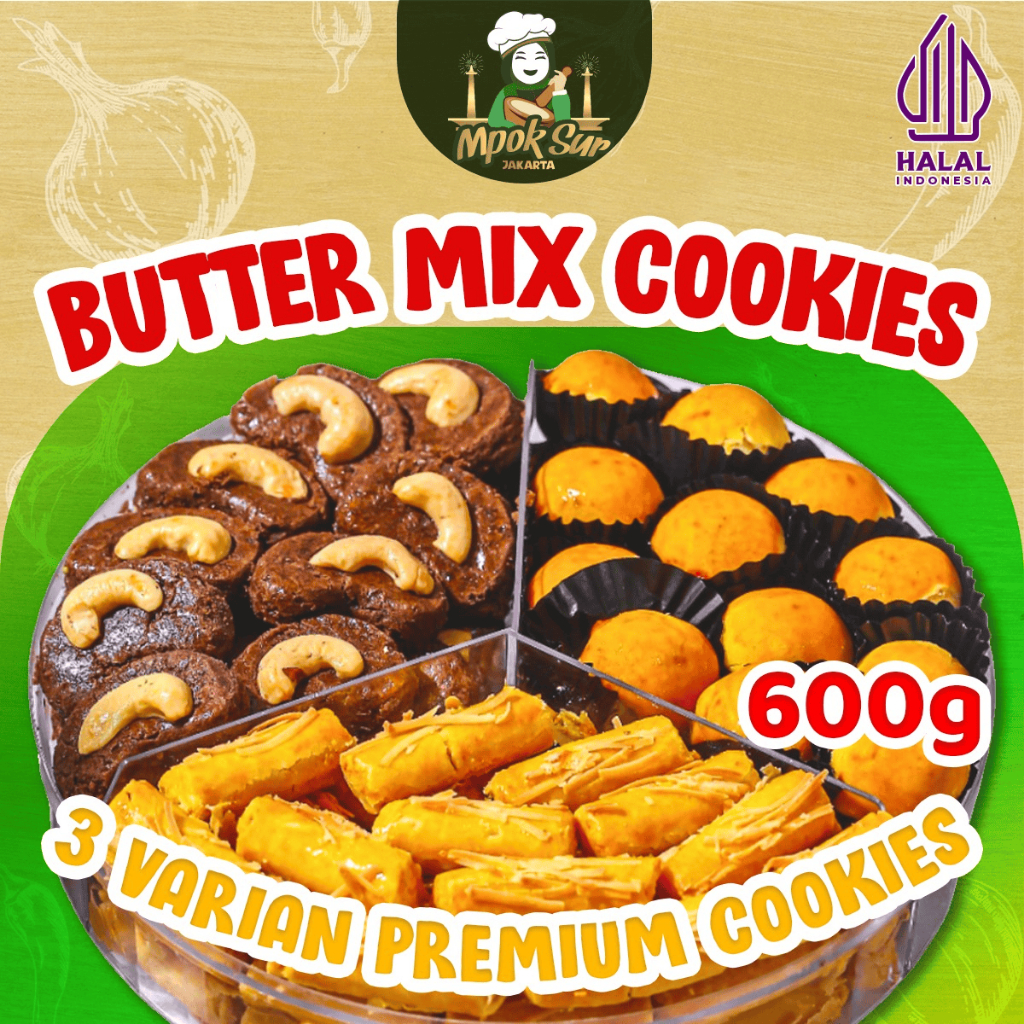 

Mpok Sur - Kue Lebaran Premium Butter Mix Cookies