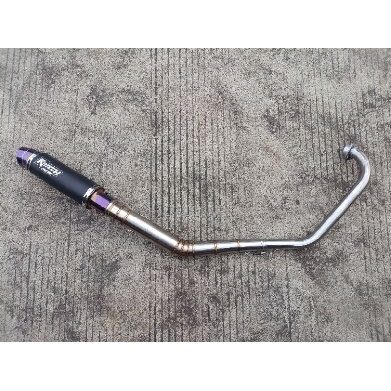 Knalpot Vixion new/old racing slincer RL purple black coating original kotech fullsystem