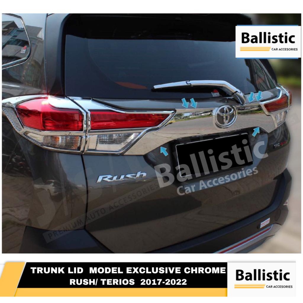 TRUNKLID MODEL EXCLUSIVE RUSH/ TERIOS 2017-2023 CHROME