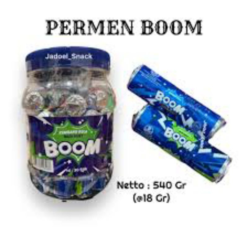 

GROSIR - Permen Boom Toples 30 X 18 Gr Rasa Strong Mint - Mint