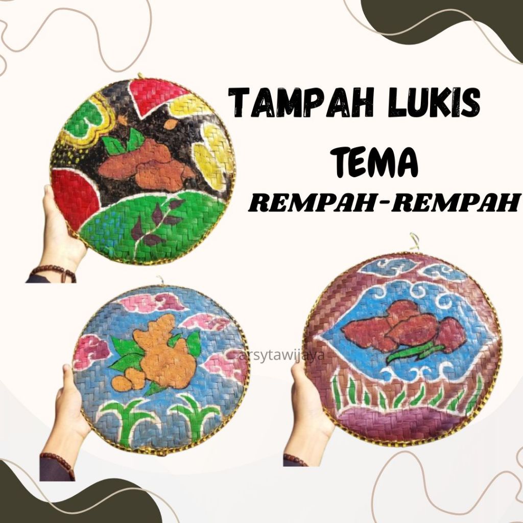 

tampah lukis dekorasi / tampah lukis tema rempah - rempah