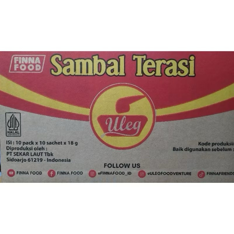 

Sambal Uleg Teras Finna 1 Dus isi 200 sachet