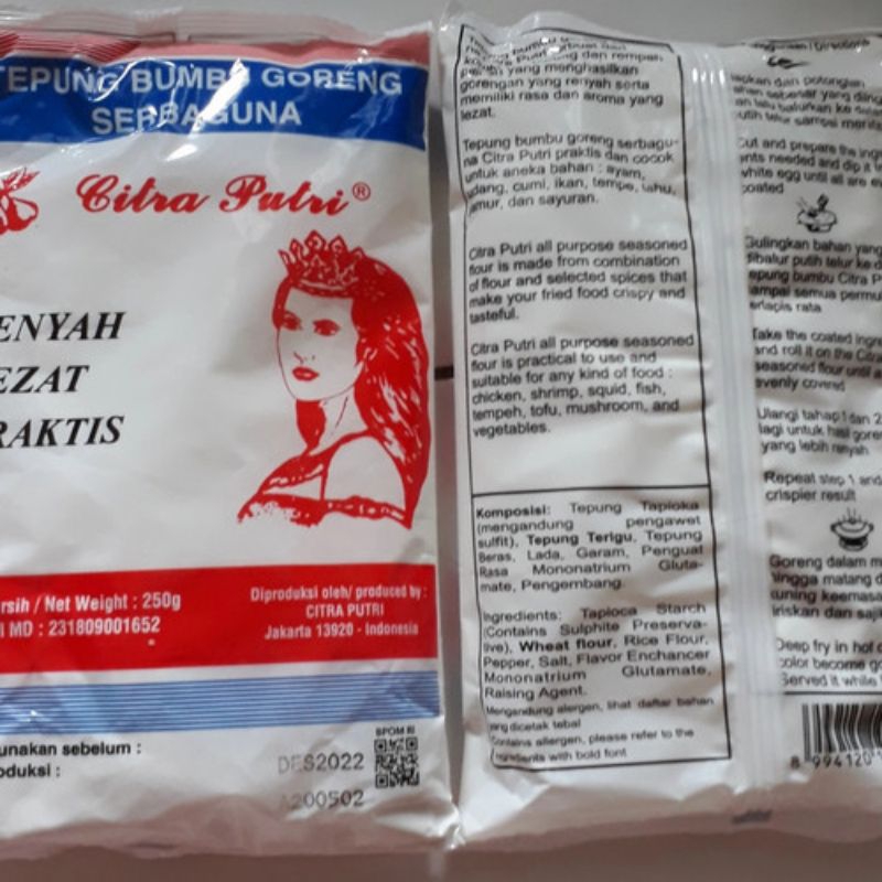 

Tepung ayam crispy serbaguna gurih nikmat Halal