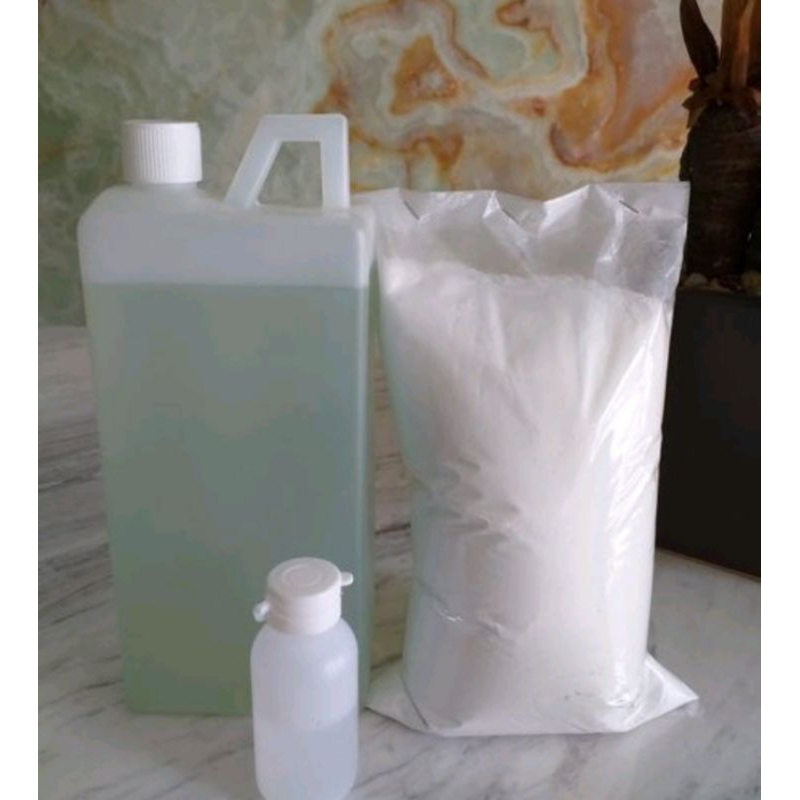 

paket resin bening katalis/talc lioning powder