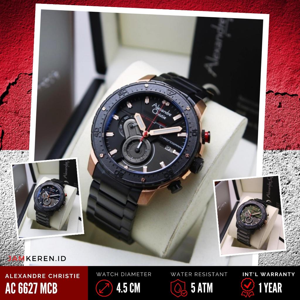 JAMKEREN Alexandre Christie AC 6627 MC Jam Tangan Pria Stainless Steel Original Garansi Resmi