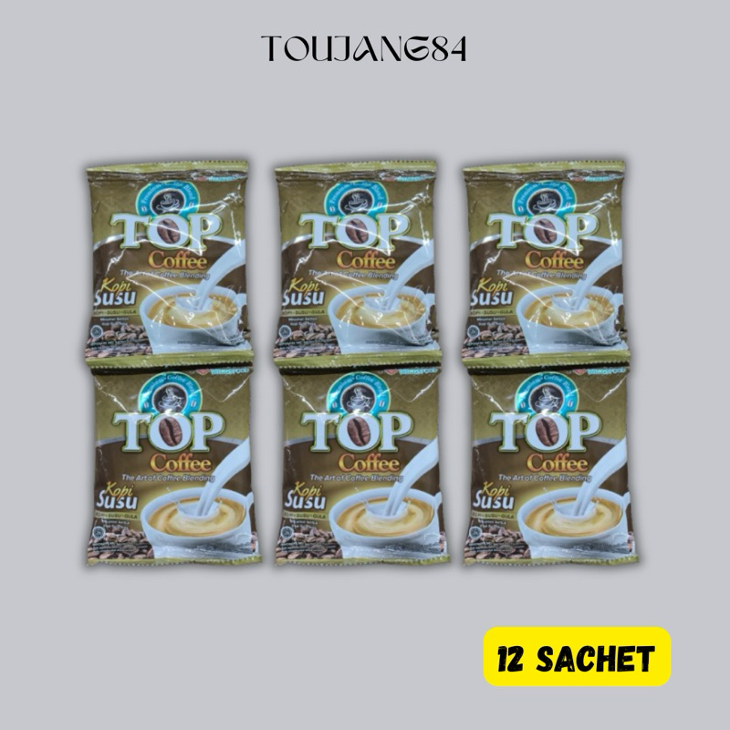 

TOP Coffee Kopi Gula Susu 12Sachet @31g
