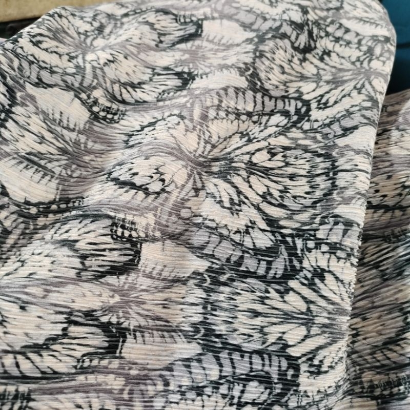Kain plisket motif - bahan pleats motif - kain plisket lentur - kain plisket premium - kain baju pli