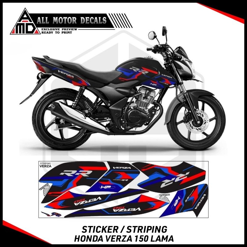 Stiker Honda Verza 150 Fi Lama Livery bmw Tricolor / Striping Verza Old / Decal Sticker Motor Verza 