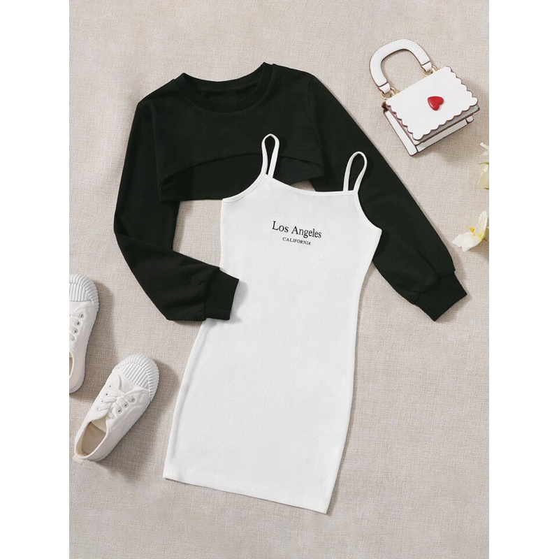 One set setelan Shein Kids dress anak perempuan