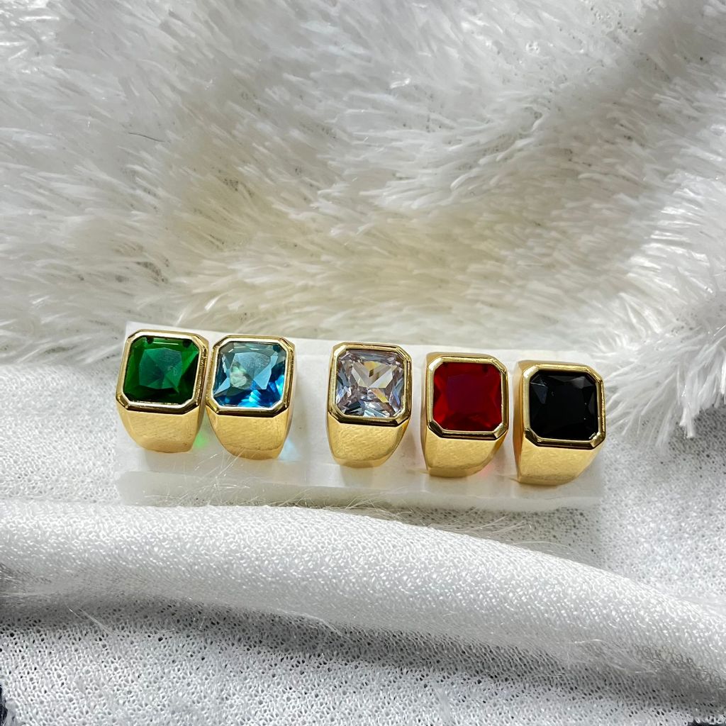 CINCIN PRIA TERBARU MODEL BATU PERMATA MEWAH DAN ELEGAN