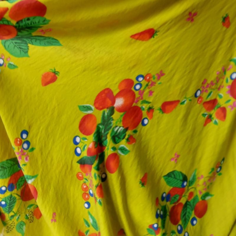 Kain Katun Motif - Kain Katun Deluxe Motif Buah Import - Kain Katun Crinkle - Kain Meteran Pj | Harg