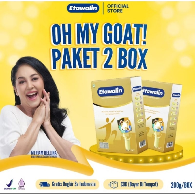 

Etawalin Susu Etawa Original Atasi Asam Urat Nyeri Sendi 2 Box
