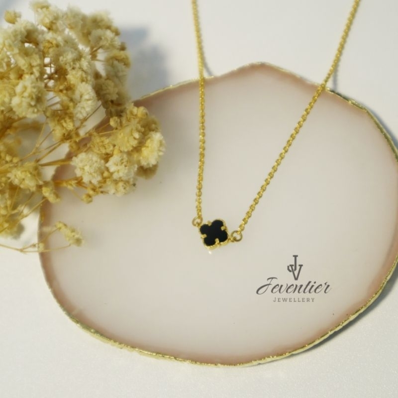 [Jeventier] Kalung Emas Wanita - Black Clover Tiffany