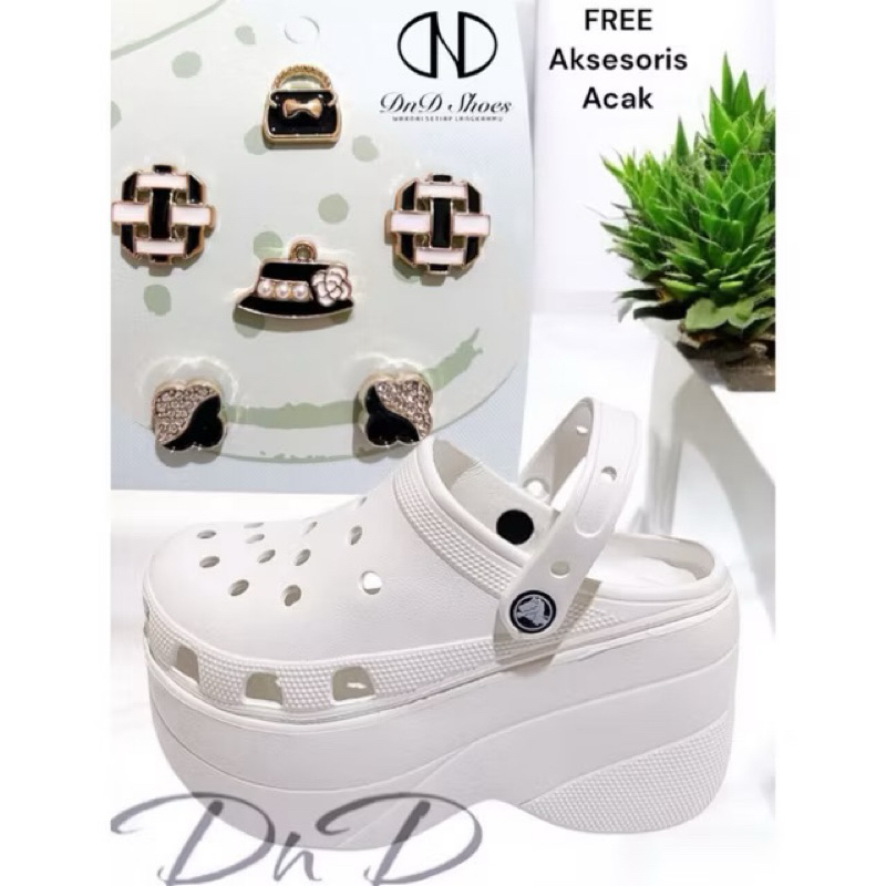 Sandal Wedges mirip crocs 10cm