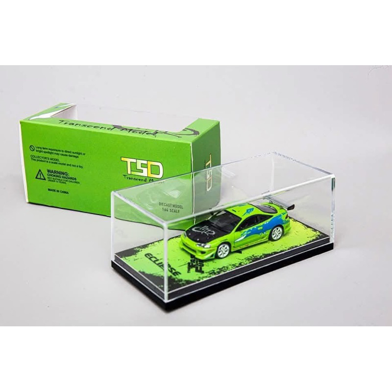 Transcend 1:64 Mitsubishi Eclipse Fast Furious Green Modified Version