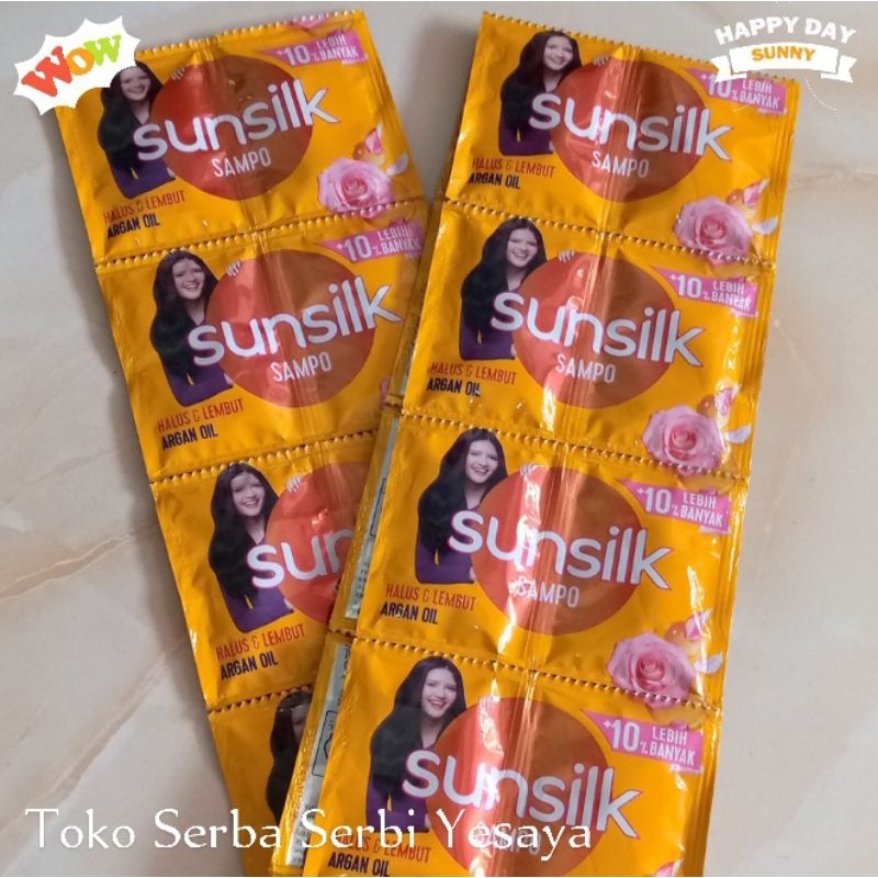 Sunsilk Shampoo Hitam Berkilau Urang Aring Renceng (24 sachet x 10 ml)