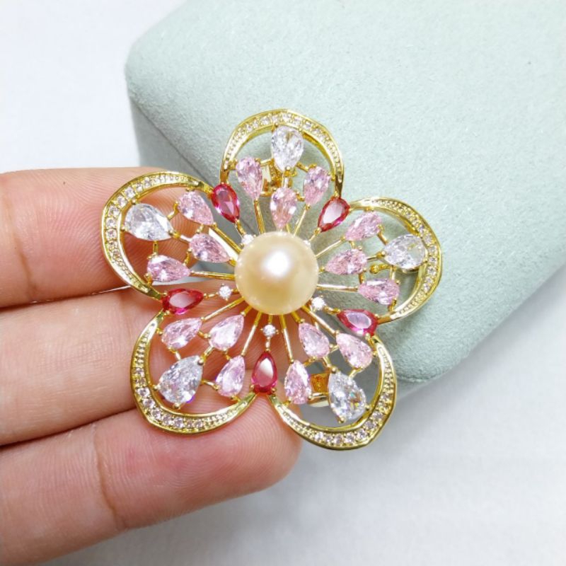 BROS MUTIARA ASLI AIR TAWAR BERSERTIFIKAT, BROS BAJU KEBAYA HIJAB KHIMAR JILBAB KERUDUNG, KADO ULTAH