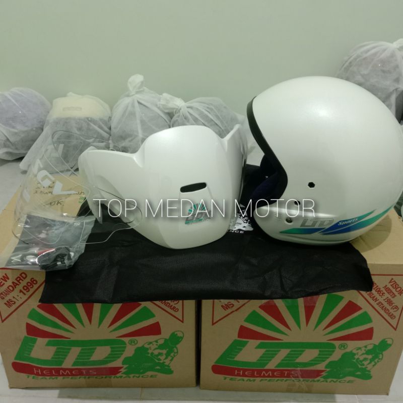 HELM LTD SPORT PUTIH SUSU ORIGINAL MADE IN MALAYSIA