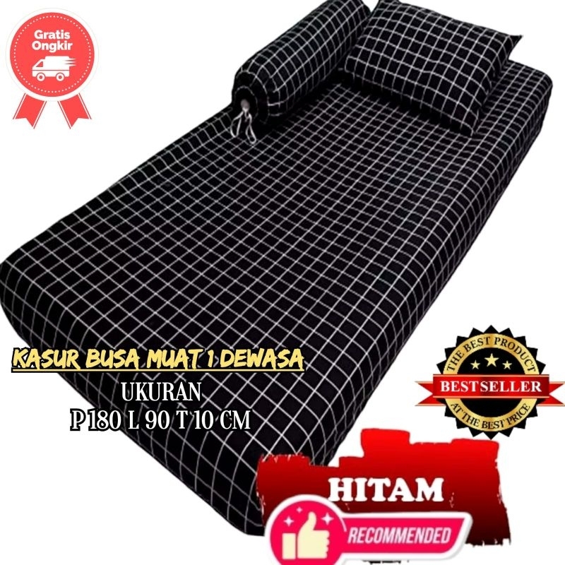 kasur busa berkualitas super anti kempes ukuran 1 orang dewasa P 180 L 90 T 10 cm dan tebal 5 cm rea