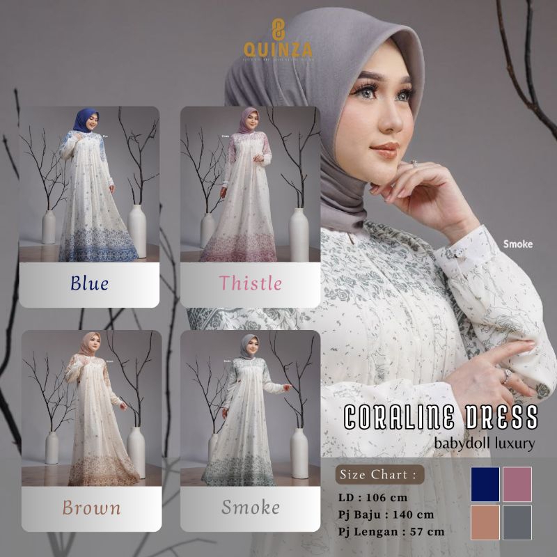 SEANETHA / CORALINE DRESS by Nadheera Luxury [ NEW - ND Pattern Series ] Gamis Nadheera Luxury