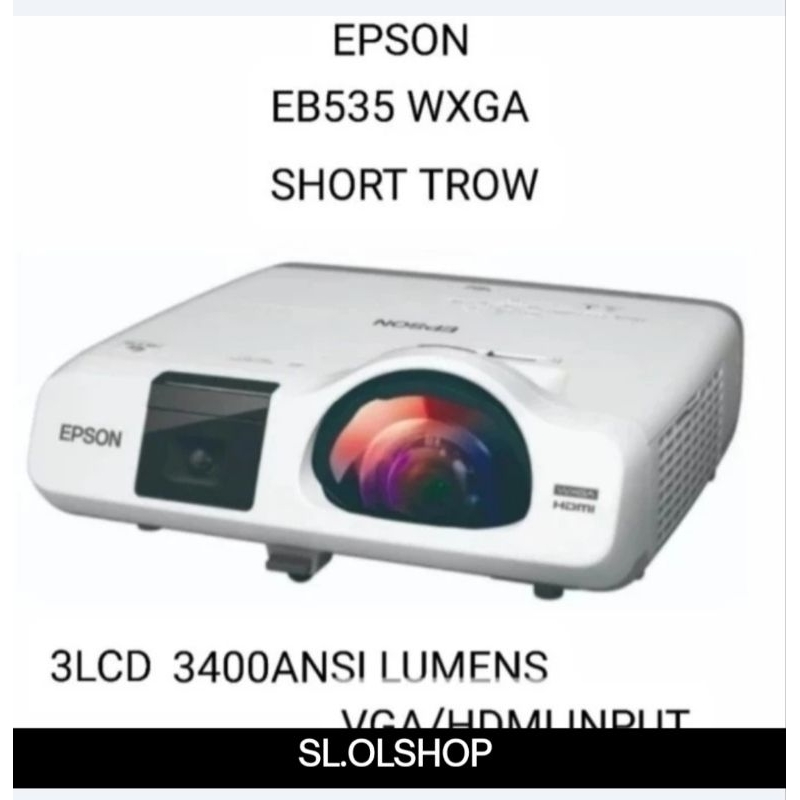 PROYEKTOR EPSON EB-535W/WXGA SHORT THROW HDMI