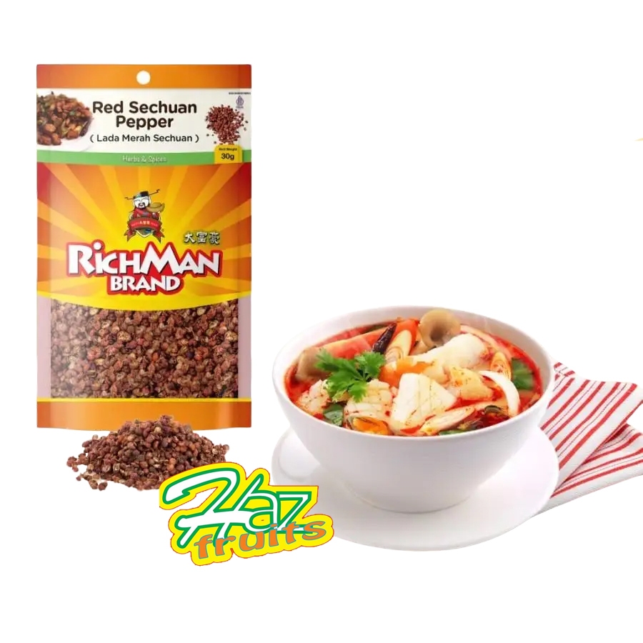 

RichMan Brand Red Sechuan Pepper (Lada Merah Sechuan) 30 Gram