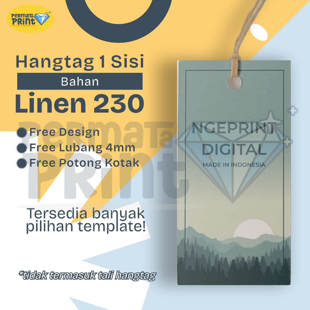 

[Bahan Linen] Hangtag 1 Sisi Free Design Template / Hangtag Souvenir / Tag Price Wisuda / Kartu Souvenir Pernikahan / Hangtag Souvenir Pernikahan Custom / Price Tag Wisuda / Hangtag Free Template Design