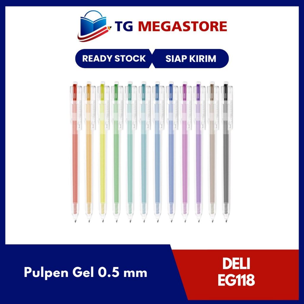 Deli Pulpen Gel 0.5 mm DELIGHT Berbagai Warna EG118