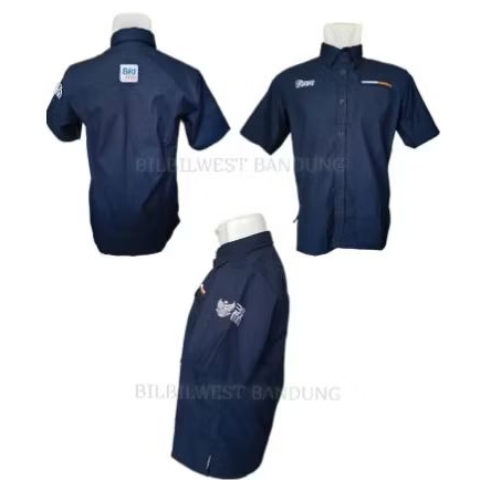 Kemeja BRI Brimo Pendek seragam BRI Brimo Baju Bengkel BRI Bahan Premium