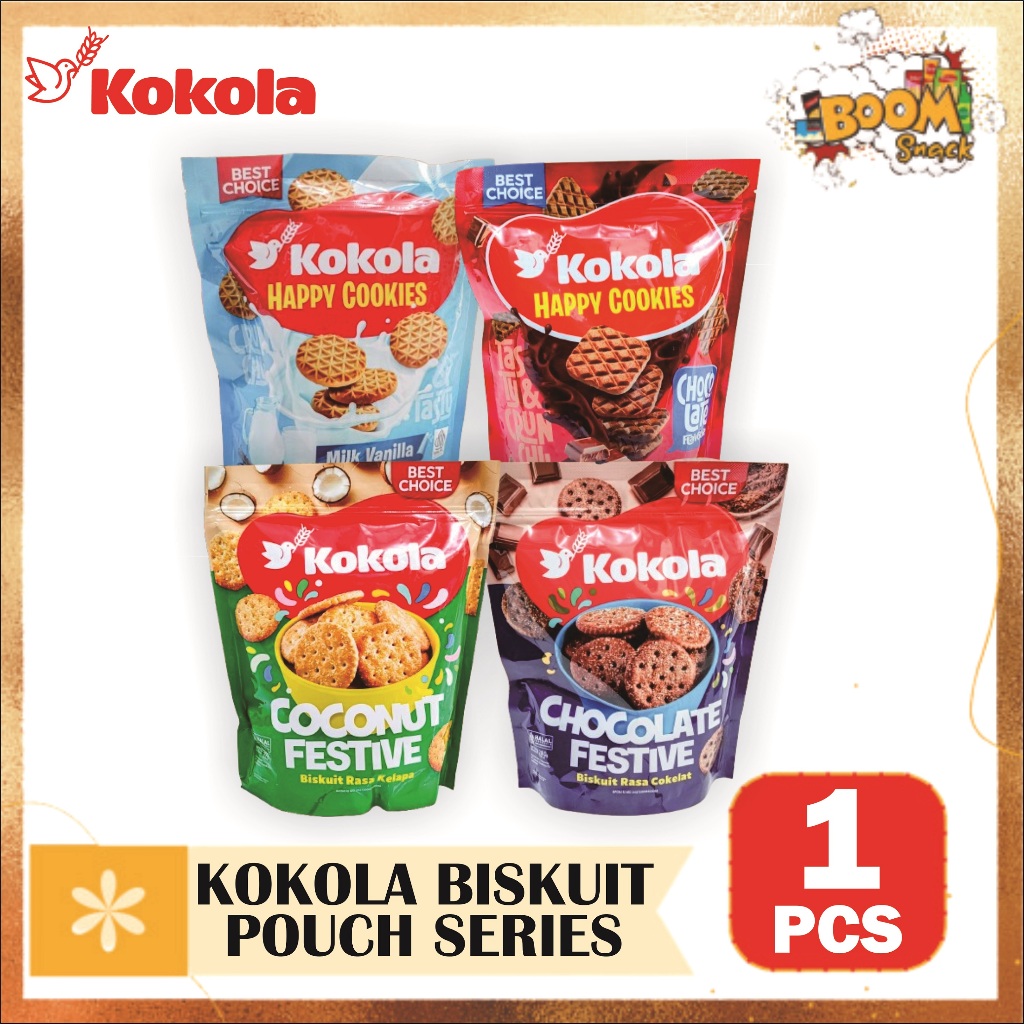 

Kue Lebaran Kokola Biskuit Pouch Kokola Happy Cookies Kokola Festive Biskuit