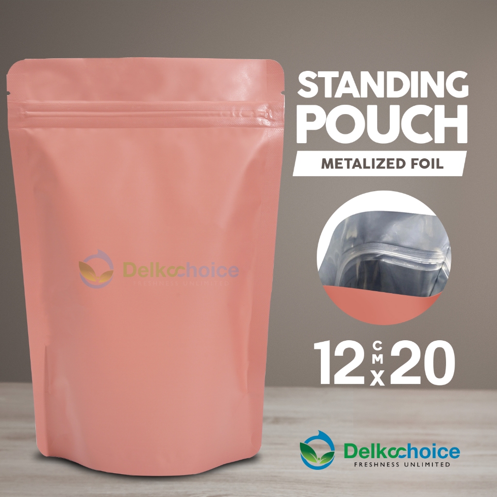 STANDING POUCH ZIP LOCK KLIP Pink 12cm x 20cm