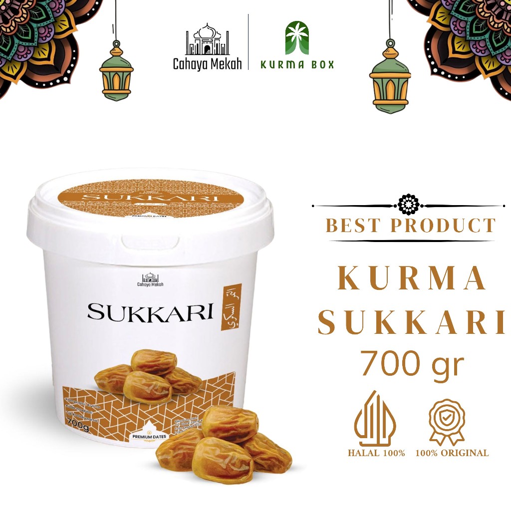 

Cahaya Mekah Kurma Sukkari Ember 700gr King Dates Premium Original High Quality