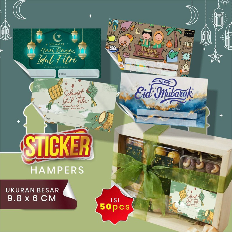 

STIKER HAMPERS | STIKER BOX | STIKER ISI 50PCS | STIKER IDULFITRI | STIKER LEBARAN
