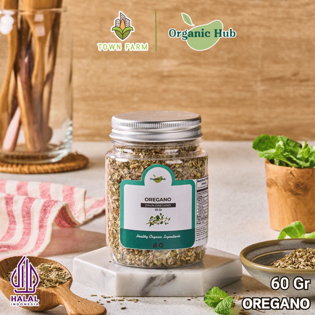 

Organic Hub Oregano Asli Rempah Bumbu Dapur Daun Origano Kering Premium 60 gr