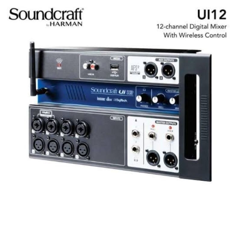 MIXER DIGITAL SOUNDCRAFT Ui-12 MIXER 12-CHANNEL DIGITAL MIXER WITH WIRELEES CONTROL Ui 12