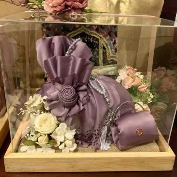 Kotak Hantaran Plus Mika L / Baki Seserahan Kayu Plus Mika Rustic
