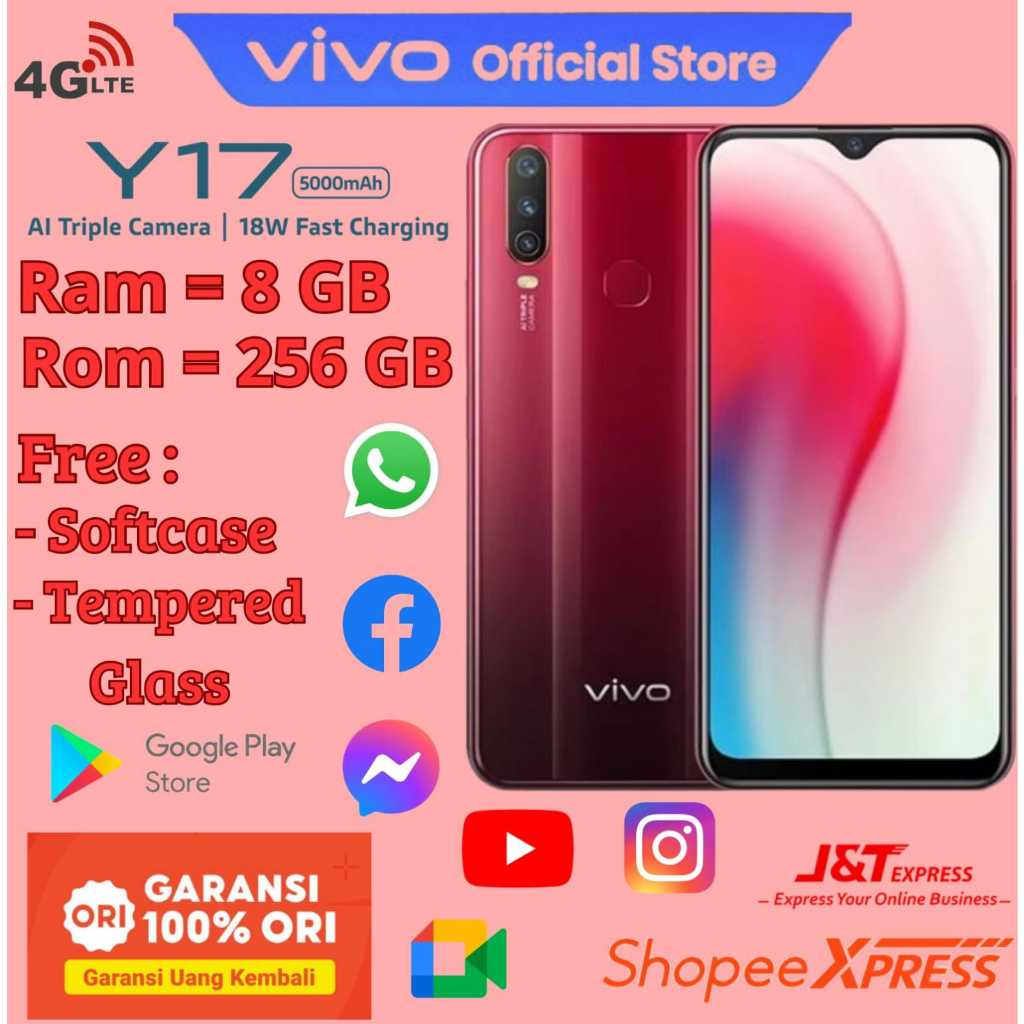 HP VIVO Y17 RAM 8GB + 256GB GARANSI 1 Tahun