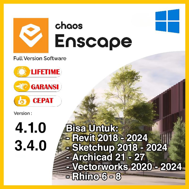 Enscape 3D Full Version Permanen Bergaransi - Windows