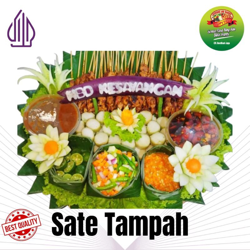 

Tumpeng sate/sate tampah/sate ayam/sate full daging