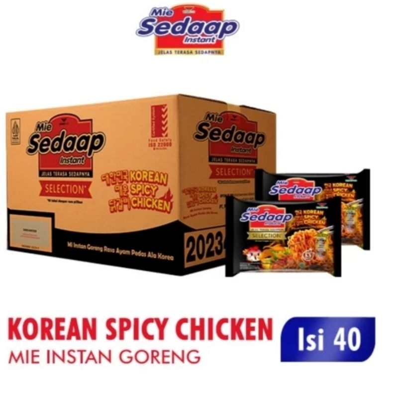 

Mie Sedaap Instan Rasa Korean Spicy Chicken 87 gr [ 1 Dus isi 40 Pcs ]