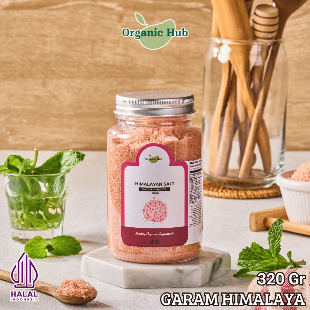 

Organic Hub Garam Himalaya 100% Original Premium Quality Himalayan Pink Salt Organik 320 gr