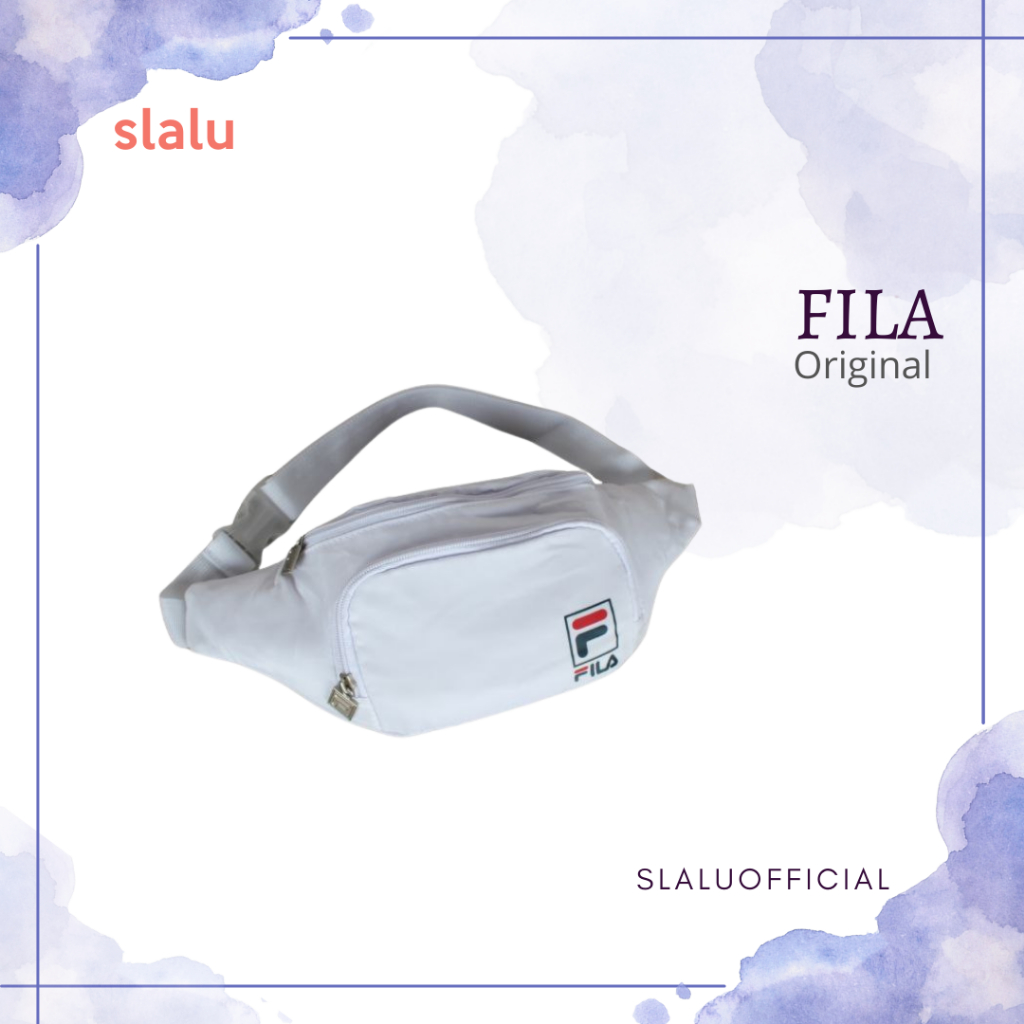 Tas Waistbag Unisex Branded Fila Yura – Tas Pinggang / Tas Dada Nylon Sport Casual - Factory Outlet 