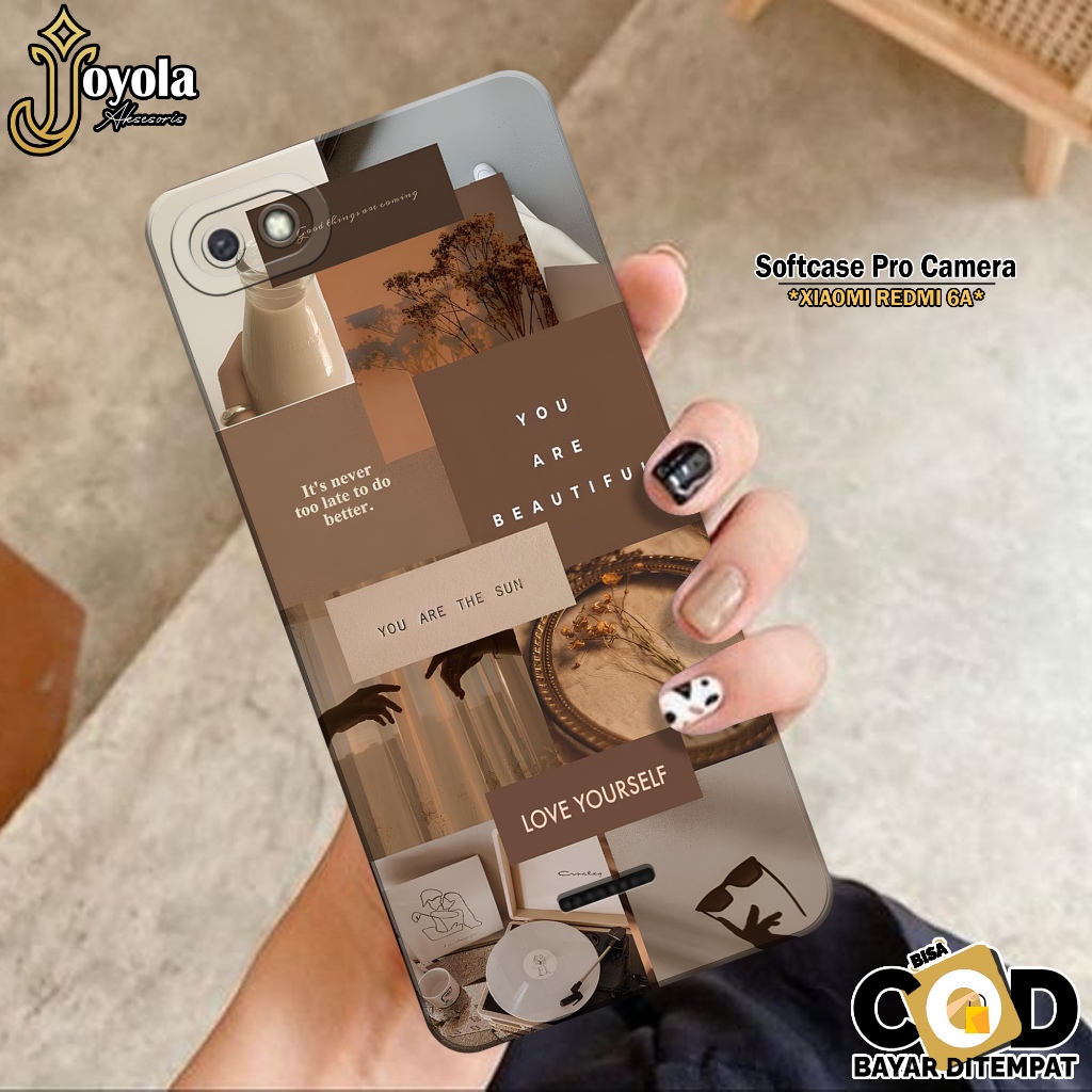Casing XIAOMI REDMI 6A - Pro Camera - Fashion Case Aesthetic - Softcase XIAOMI REDMI 6A - Kesing RED