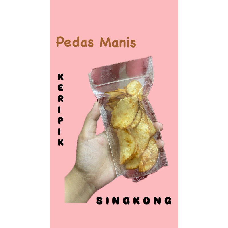 

Keripik Singkong Pedas Manis - Renyah Gurih Homemade Murah Ringan Snack