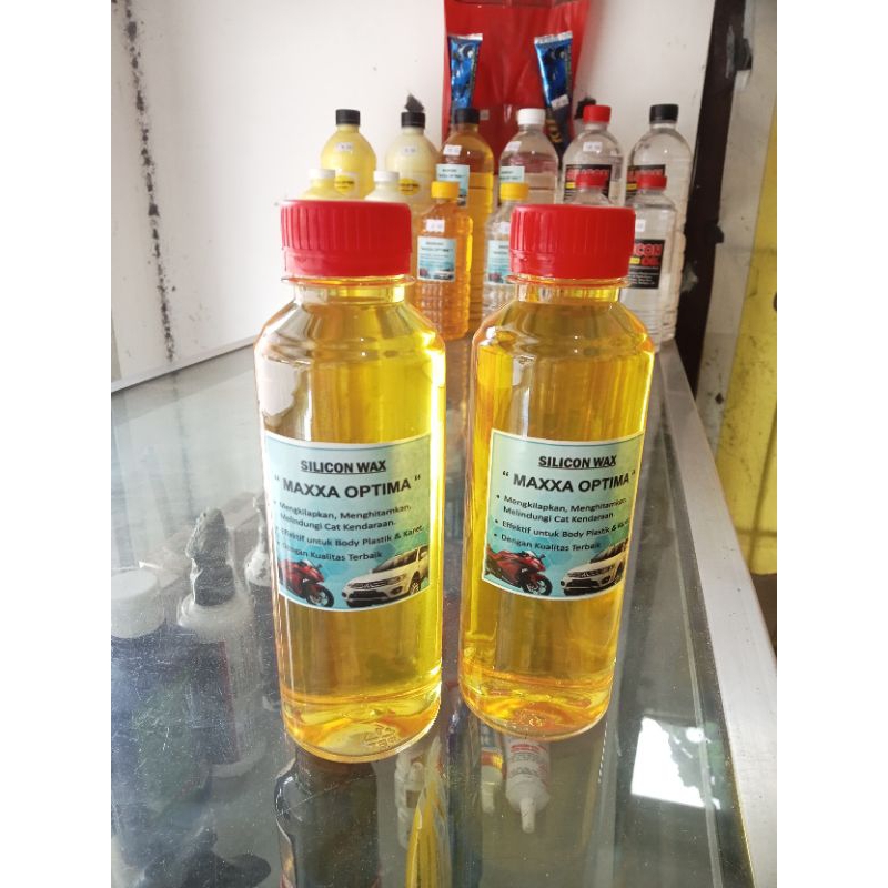 SILICON OIL KUNING MAXXA OPTIMA PENGKILAP BODY MOTOR DAN SEMIR BAN KUALITAS PREMIUM 250 ML