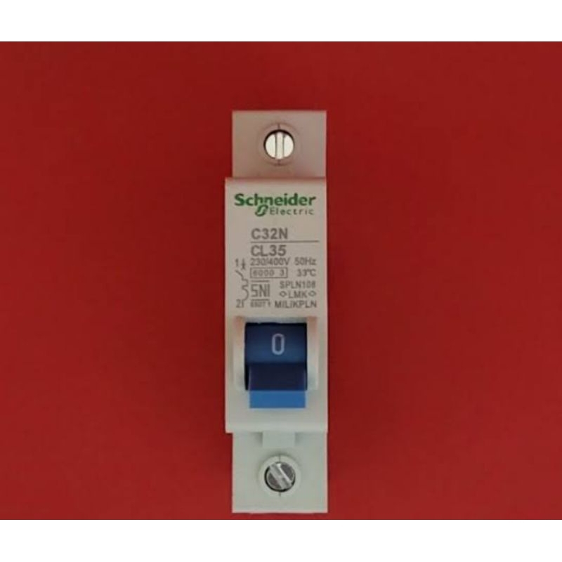 MCB 35A SCHNEIDER 1PHASE BIRU PLN
