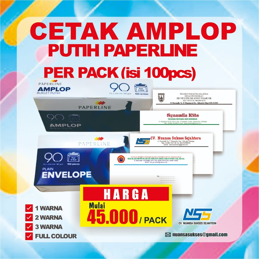 CETAK CUSTOM AMPLOP KABINET PUTIH PERUSAHAAN, KANTOR, INSTANSI